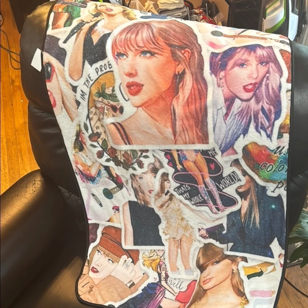 Colorful Taylor Swift Collage throw Blanket